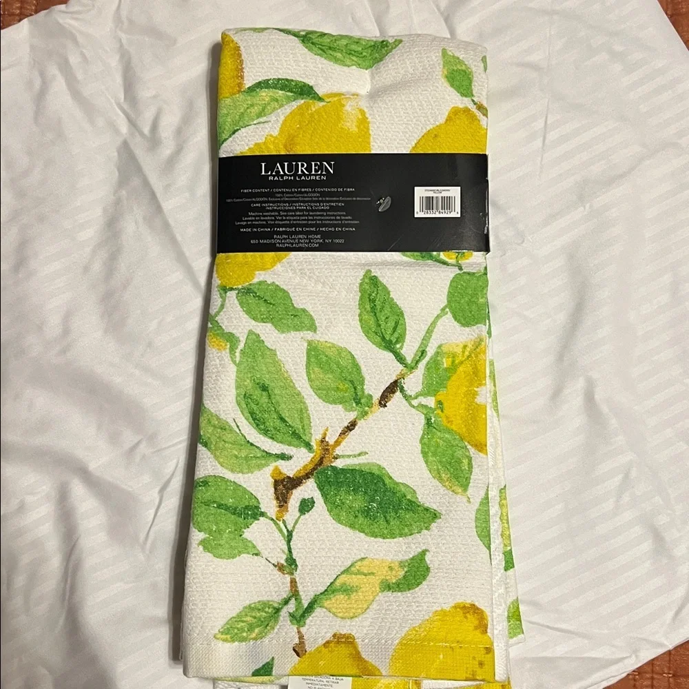 Lauren Ralph Lauren Kitchen Towels set of 3 Lemons